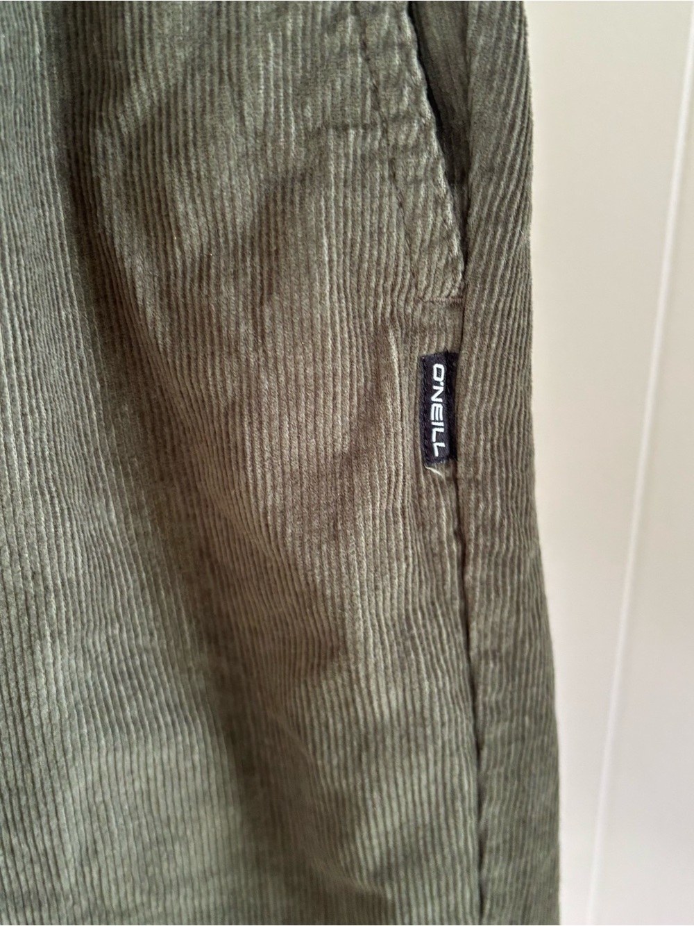 O'Neill Shorts Mens XL Dark Green Corduroy Elastic Waist Drawstring Surf Chino - Picture 3 of 9